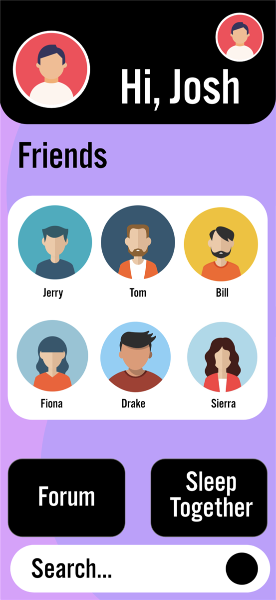 Deep Sleep social sleep together screen